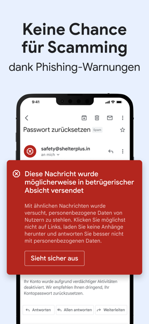 ‎Gmail – E-Mail von Google Screenshot