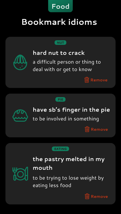 English Food Idioms Screenshot