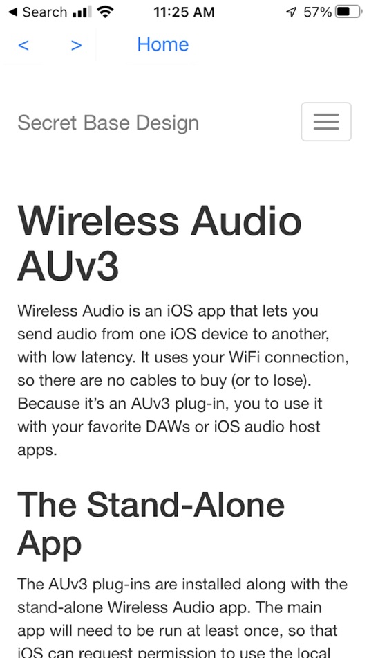 #1. Wireless Audio AUv3 (iOS) 由: Secret Base Design