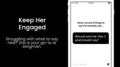 Rizz AI Dating Wingman Zirp Screenshot