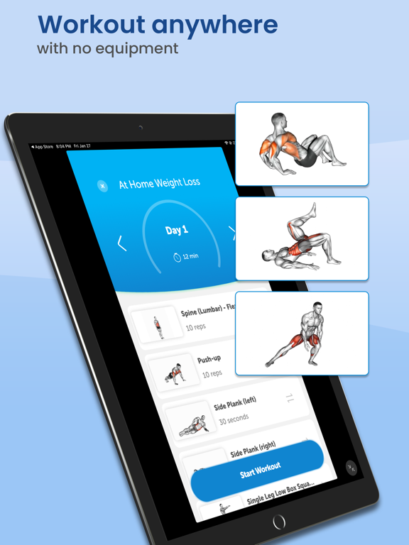 FitHim: Gym & Home Workouts iPad screenshot 4 - Health & Fitness app