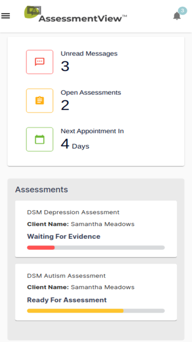 AssessmentView Screenshot