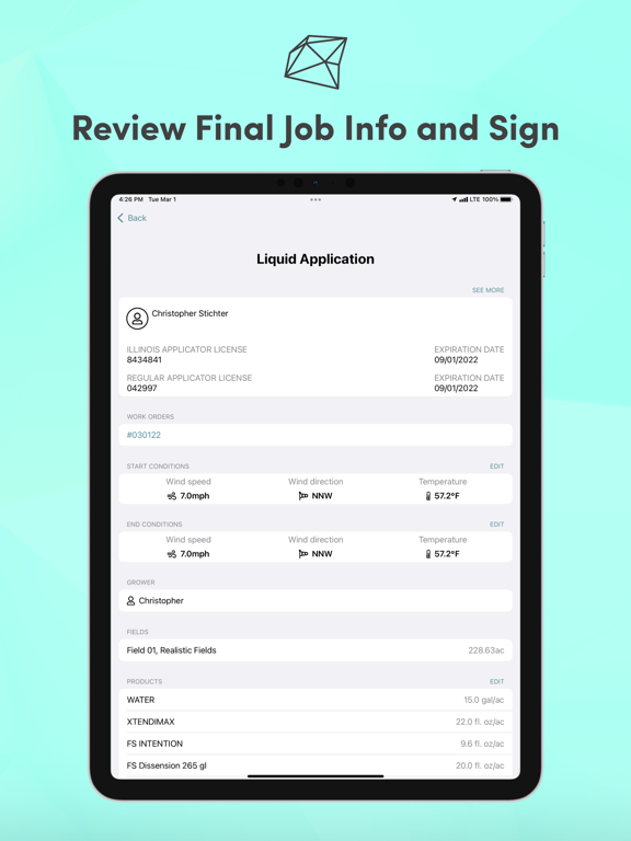 Applicator App iPad screenshot 7 - Utilities app