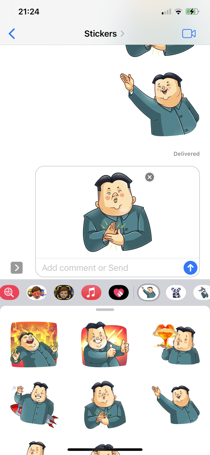 Mr Kim Emoji Funny Stickers