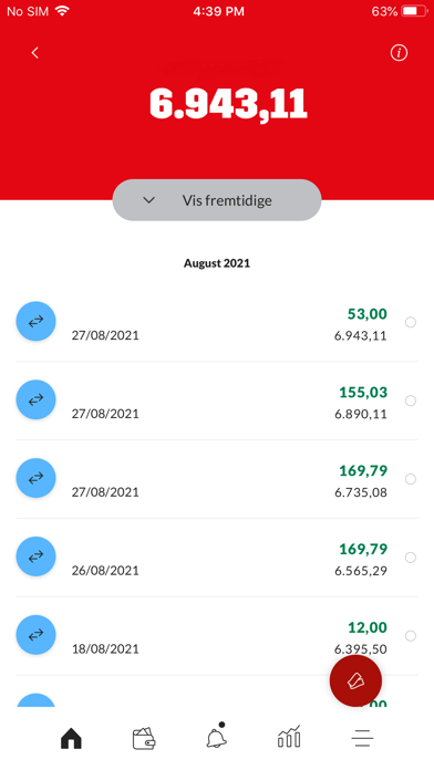 Borbjerg Sparekasses mobilbank Screenshot