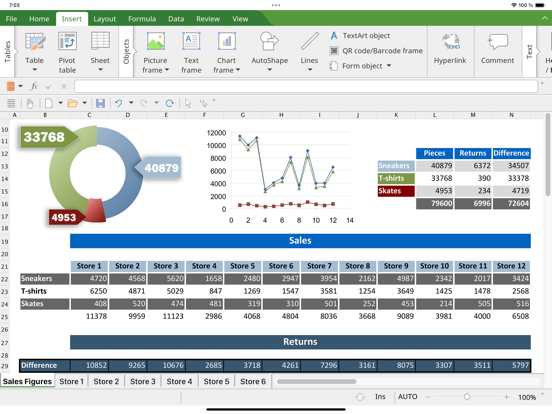 PlanMaker iPad screenshot 2 - Productivity app