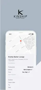 Kinship Barbers Lounge screenshot #1 for iPhone