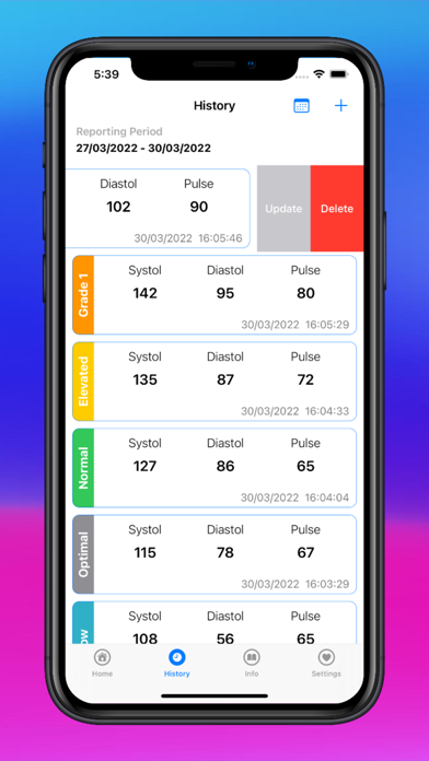 My Blood Pressure Tracker Screenshot
