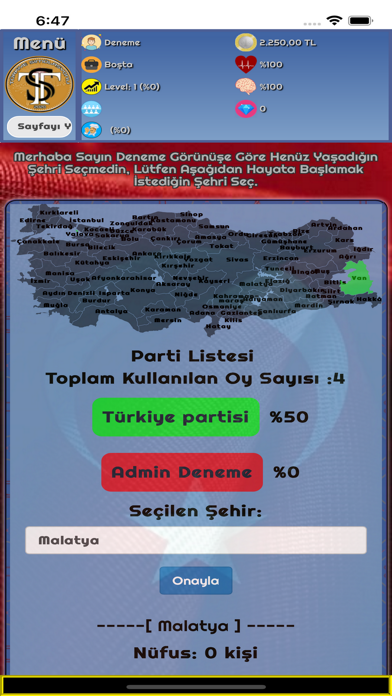 Türkiye Simülasyonu Screenshot