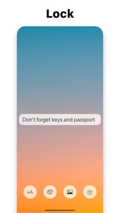 Lock Screen Notes Maker Screenshot