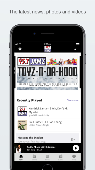 95.7 Jamz Screenshot
