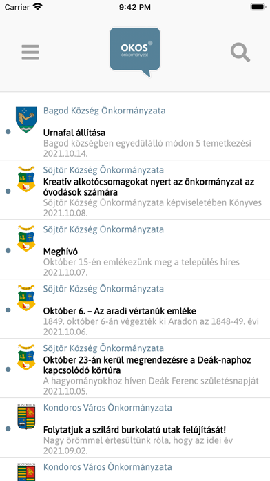 Okos Önkormányzat Screenshot