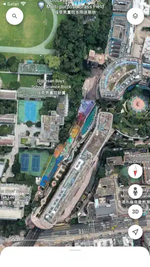 Captura de pantalla de Google Earth en iPhone 1