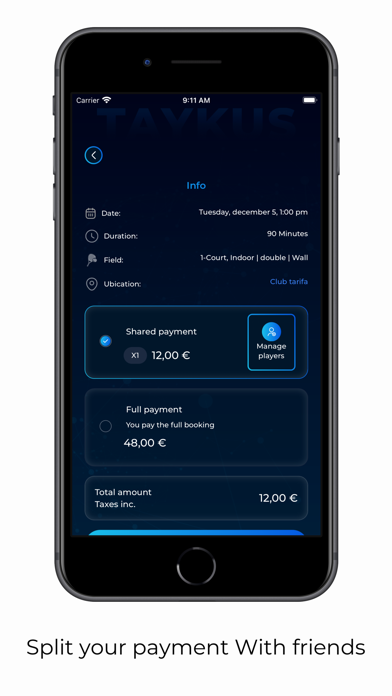 Taykus - Padel, tennis & more Screenshot