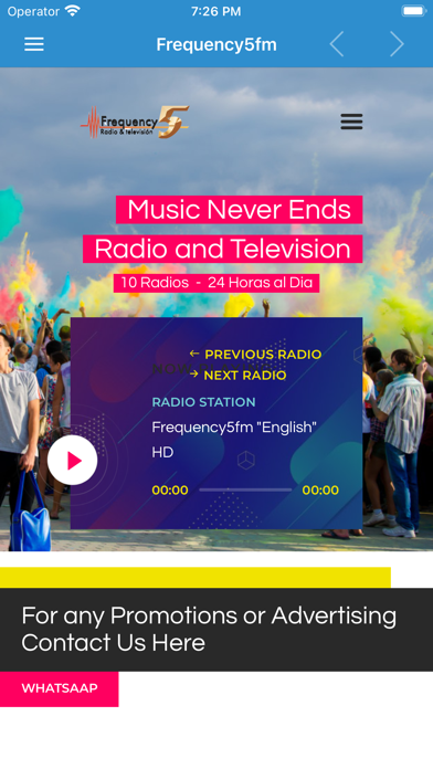 Frequency5Fm Radio and TV Screenshot