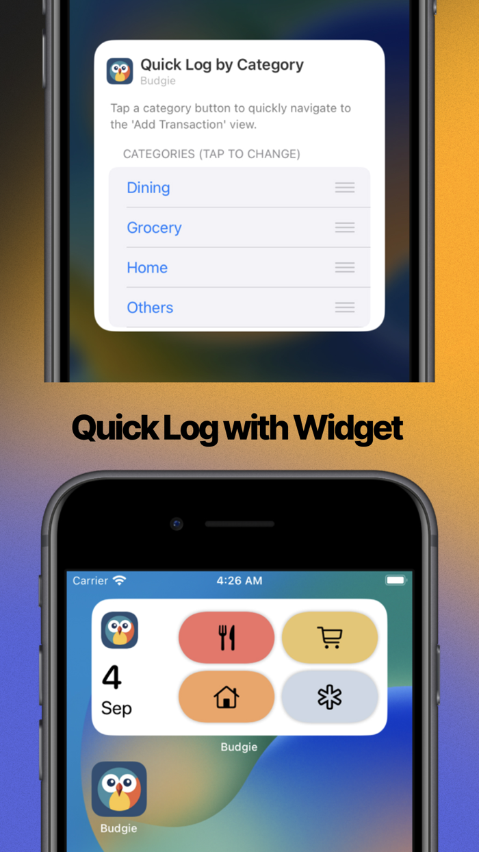 Budgie Expense and Budget