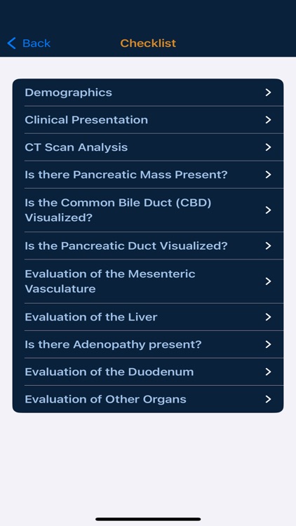 CTisus Pancreas Mass Checklist