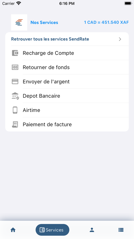 #5. SendRate (iOS) By: Taux d'envoi Inc