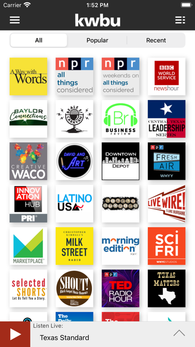 KWBU Public Radio App Screenshot 4 - AppWisp.com KWBU Public Radio App Screenshot 4 - AppWisp.com