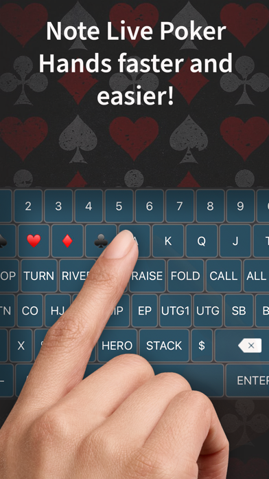 Poker Hand History Keyboard Screenshot