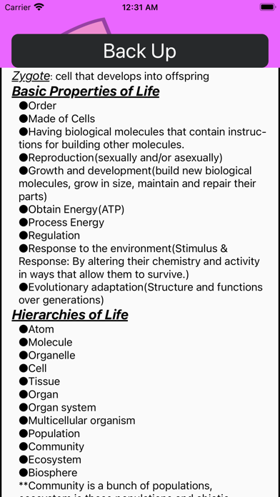 Biology Cheatlists Screenshot