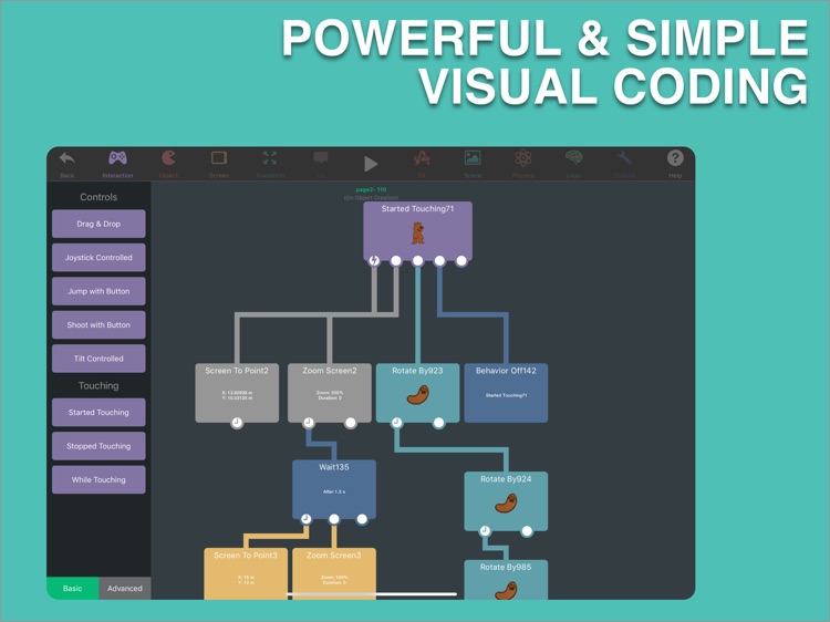 hyperPad Visual Coding on iPad