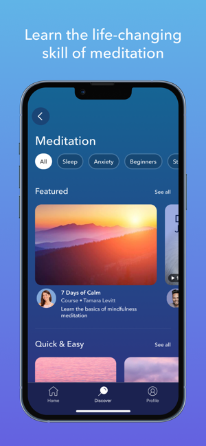 ‎Calm: Sleep & Meditation Screenshot