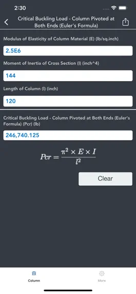 Game screenshot Column Construction Calculator hack