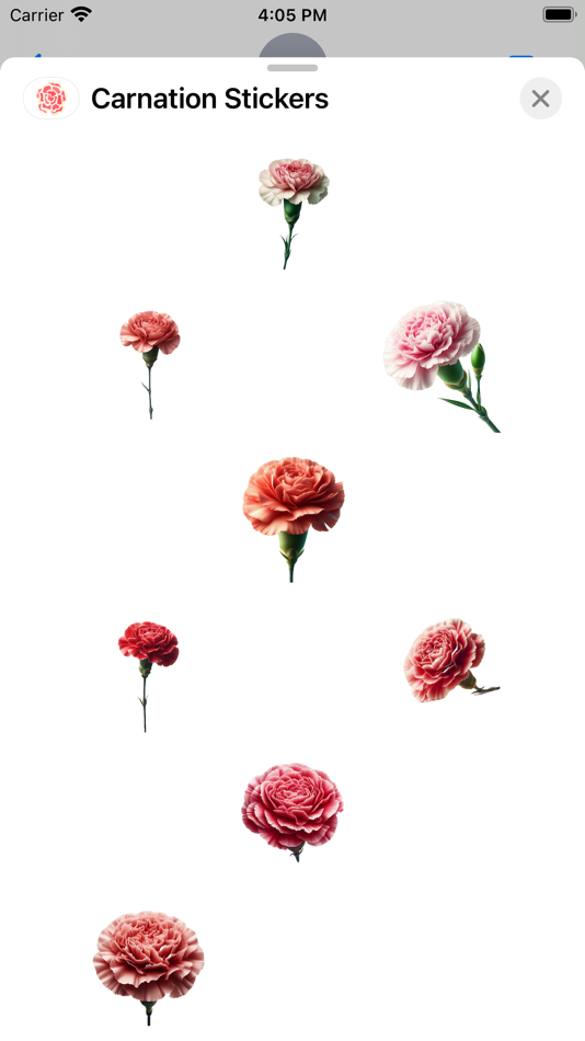 #3. Carnation Stickers (iOS) โดย: Paul Scott
