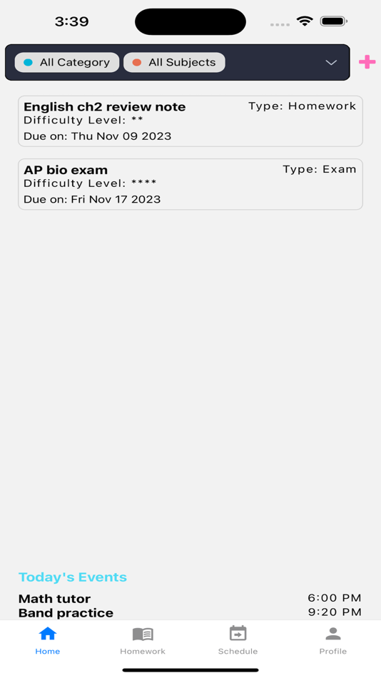 #3. Homework Aid Student version (iOS) Podle: New Story Tech