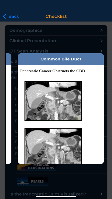 CTisus Pancreas Mass Checklist Screenshot