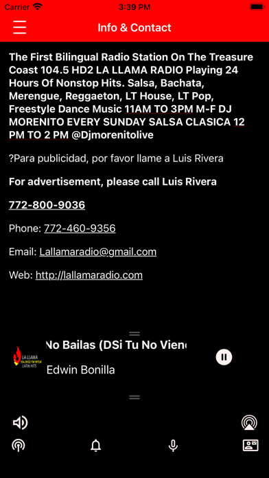 La Llama Radio Screenshot