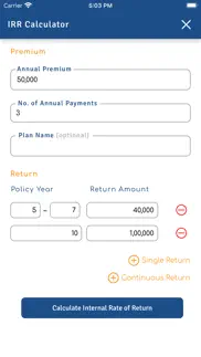 finance eye - calculate irr iphone screenshot 2