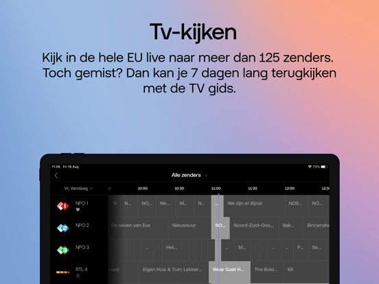 Odido online TV iPad app afbeelding 1