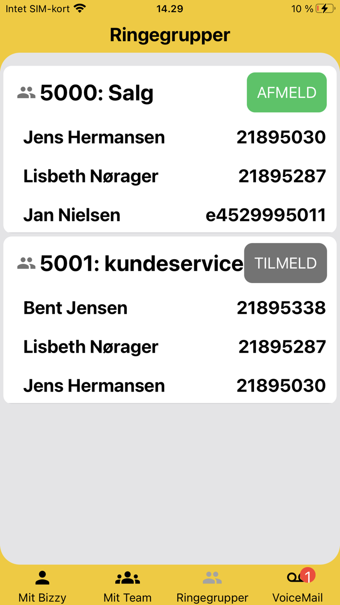 Bizzy - Nem erhvervstelefoni