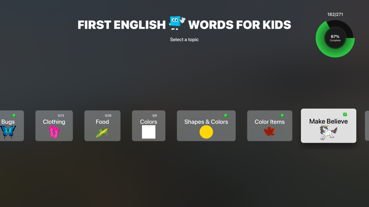 Screenshot #1 pour First English Words for Kids
