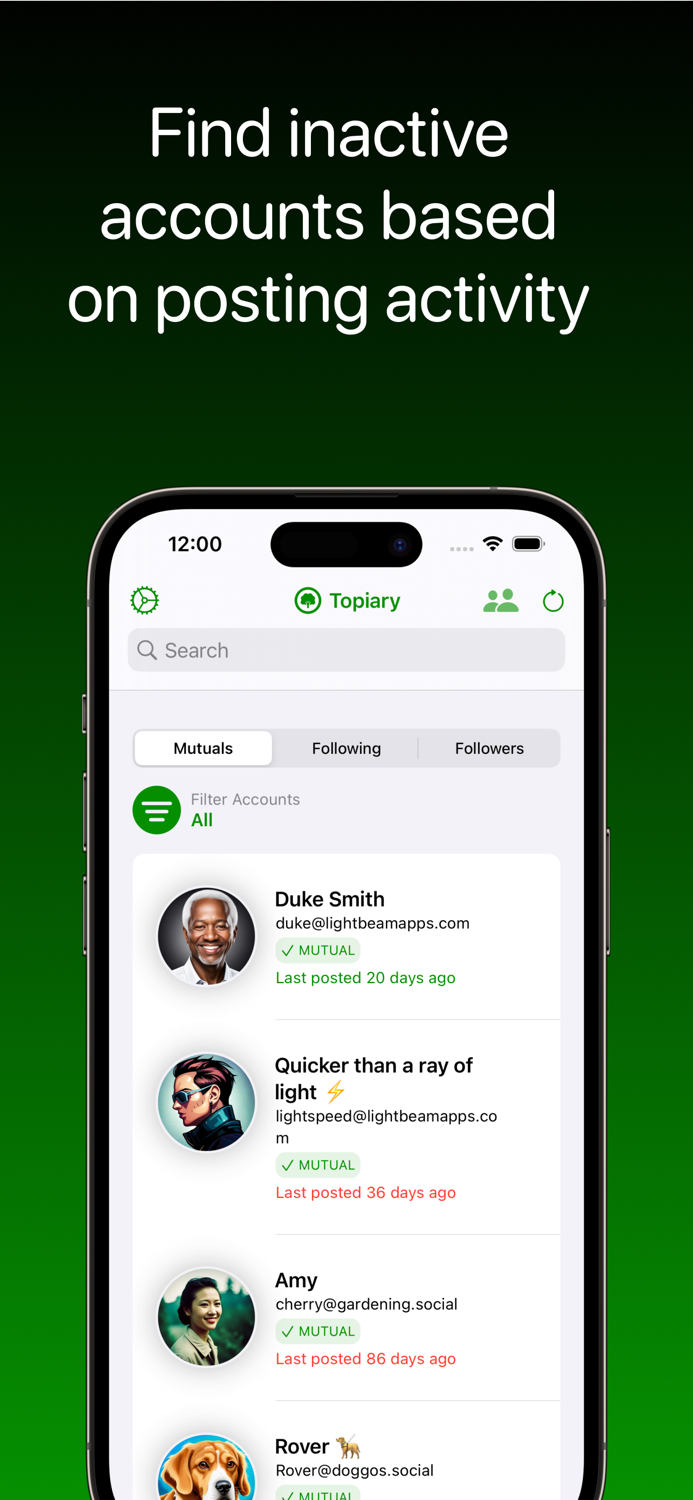 Topiary trim your followers