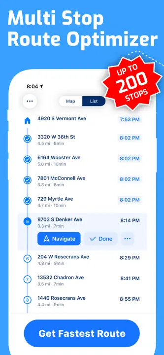 Route Planner, Delivery, MyWay : capture d’écran 2 sur 6