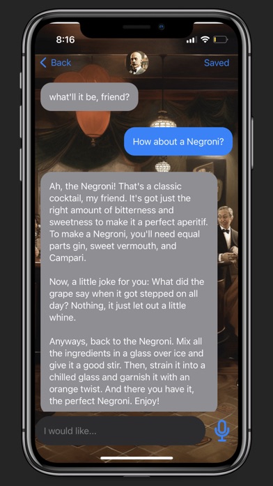 AI Bartender Screenshot