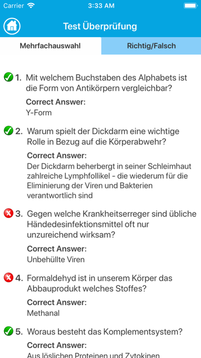 Immunsystem Quiz Screenshot