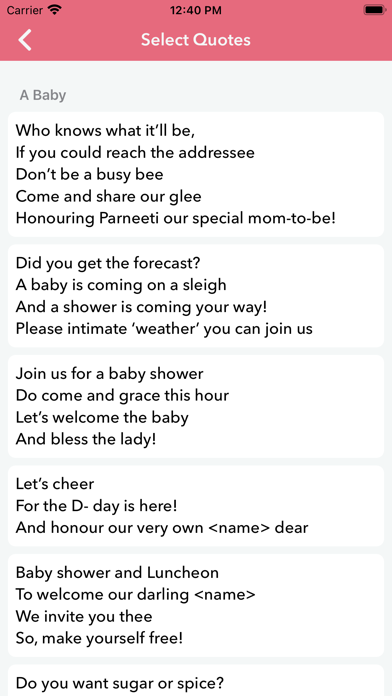 Baby Shower Invitation Card Screenshot