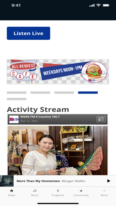 WGRK FM, K Country 105.7 FM Screenshot
