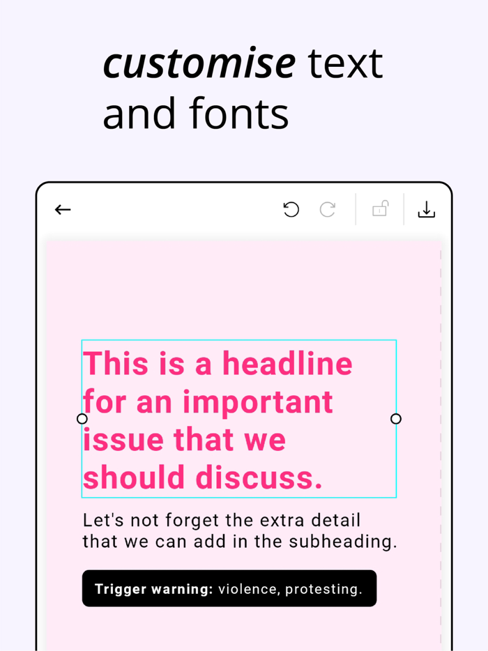 huue activist post maker