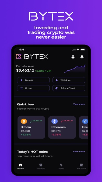 Bytex - Trade, Borrow & Earn Screenshot