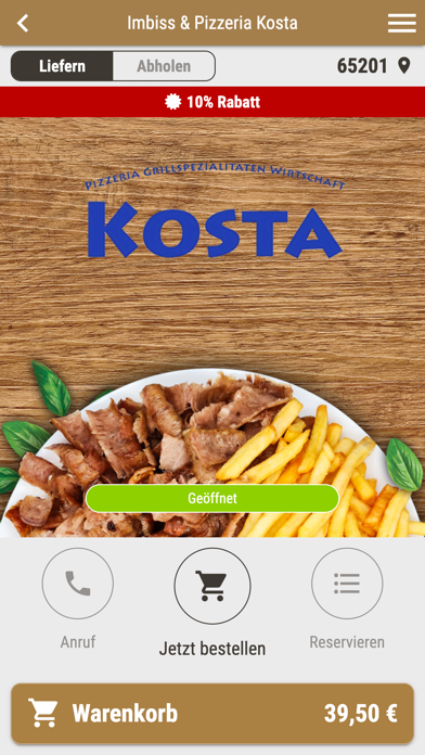 Imbiss & Pizzeria Kosta Screenshot