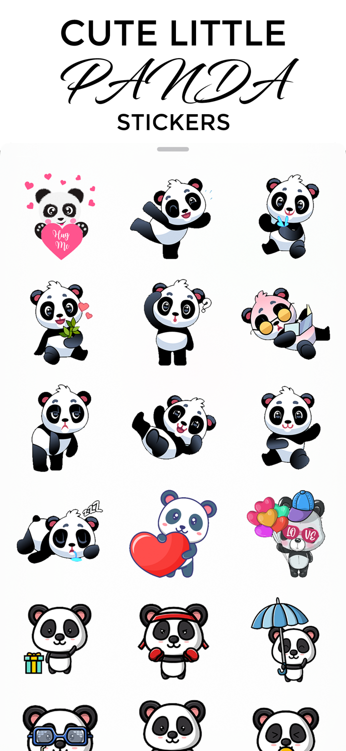 Cute Little Panda Stickers