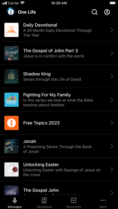 One Life Church Resources Screenshot