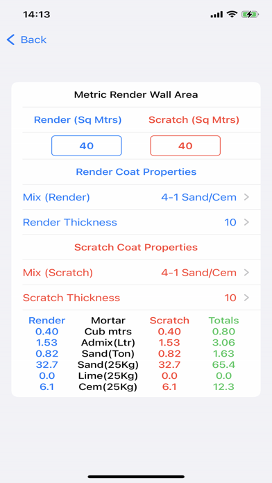 BuildersCalcs Screenshot