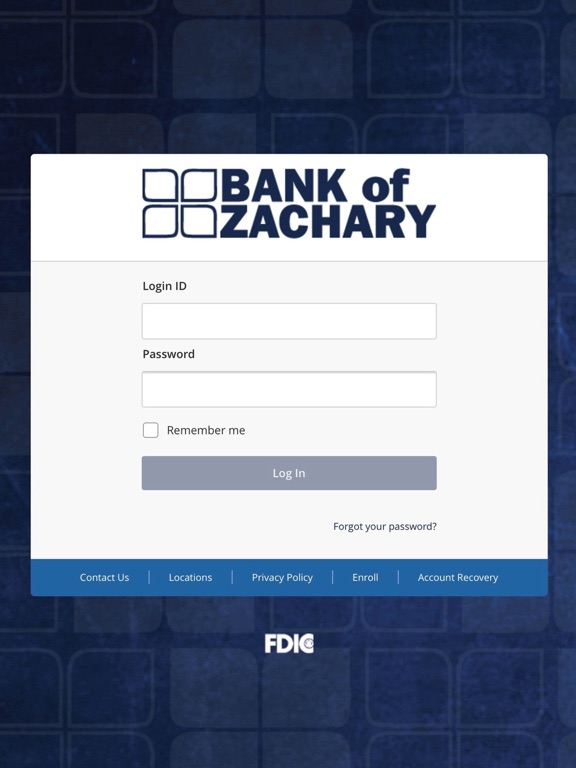 Bank of Zachary Mobile Plus iPad screenshot 1 - Finance app