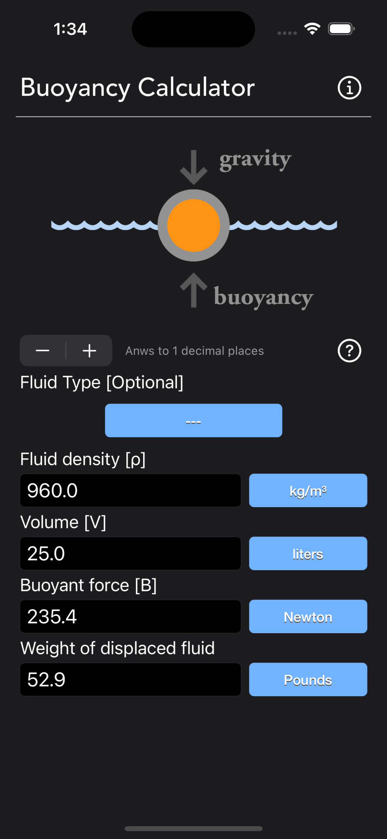 Buoyancy Calculator
